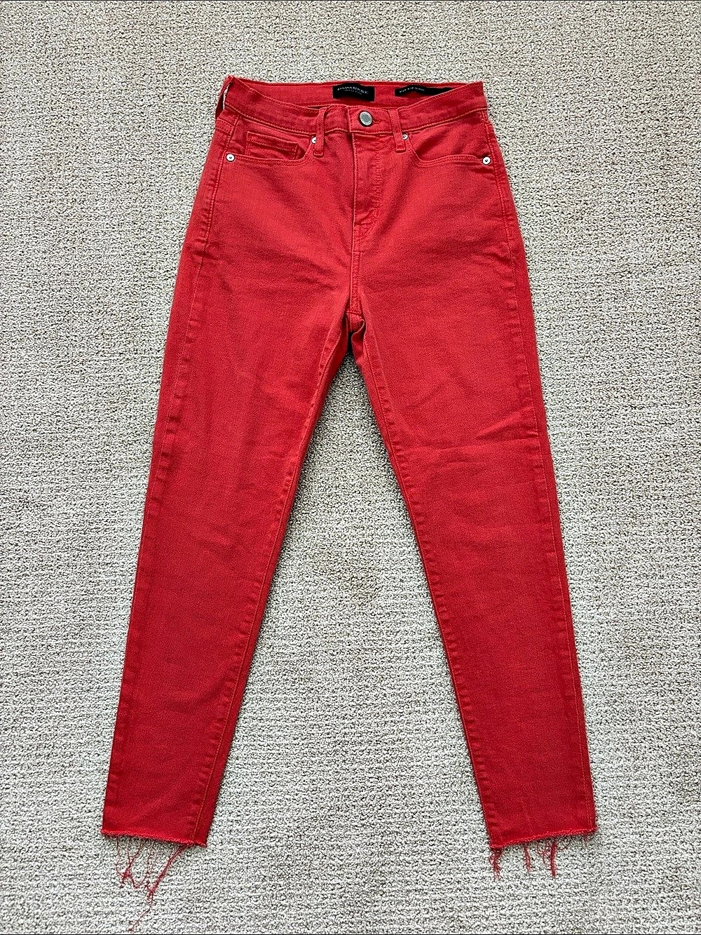 Banana Republic Red-Orange Skinny Jeans